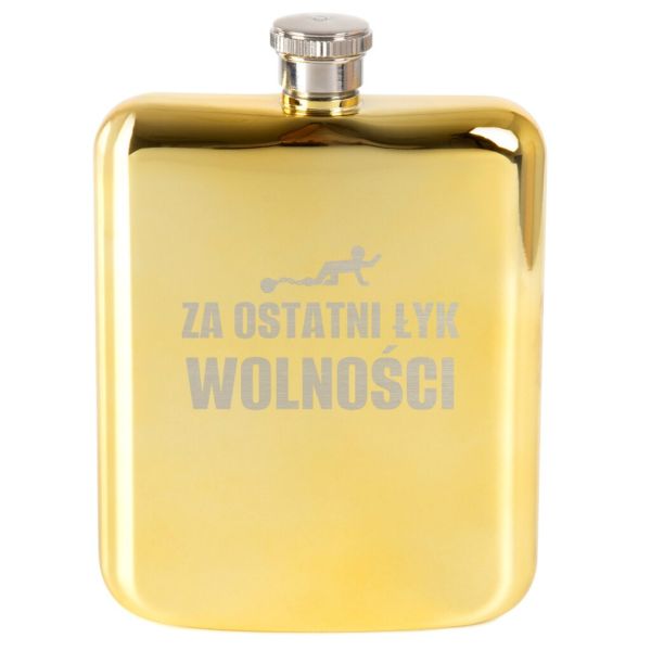 Piersiówka PREPERSO ŁYK WOLNOŚCI złota 0,24l