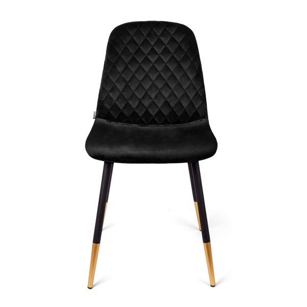 Krzesło NOIR welurowe czarne 44x52x85cm