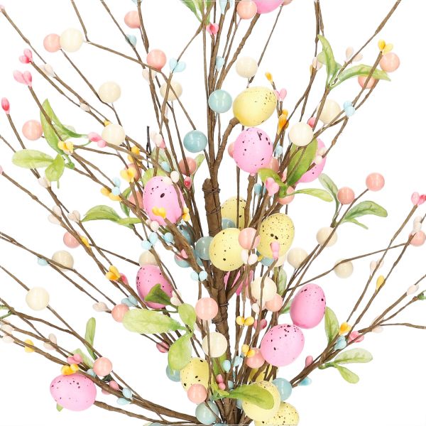 Stroik wielkanocny TAZIA drzewko z kolorowymi jajkami 60 cm