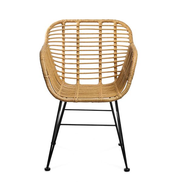 Krzesło JARDIN plecione naturalne 56x42x82 cm