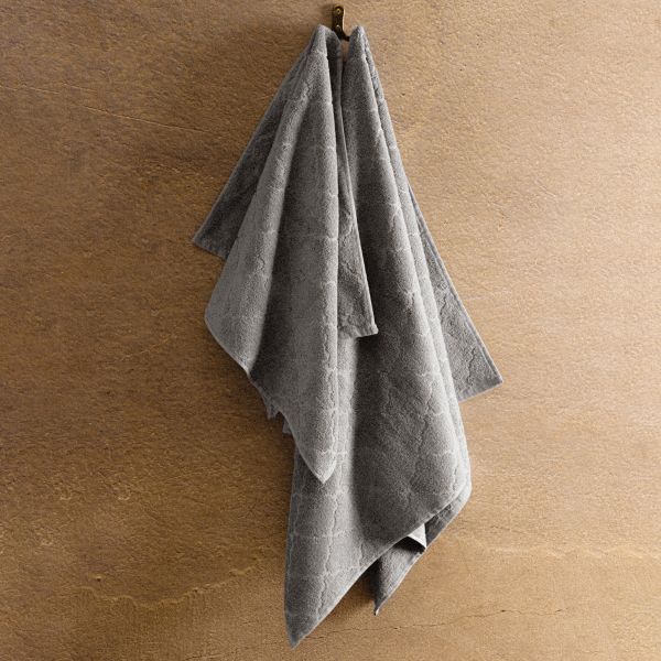 Ręcznik SAMINE z marokańską koniczyną szary 50x90cm