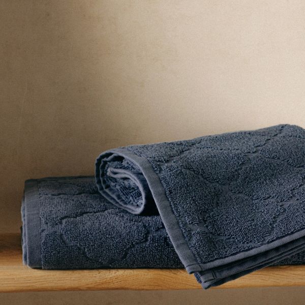Ręcznik SAMINE z marokańską koniczyną granatowy 70x130cm