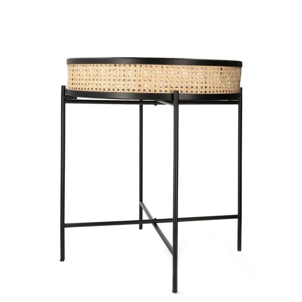 Stolik JENS kawowy rattan naturalny 51x51x61 cm