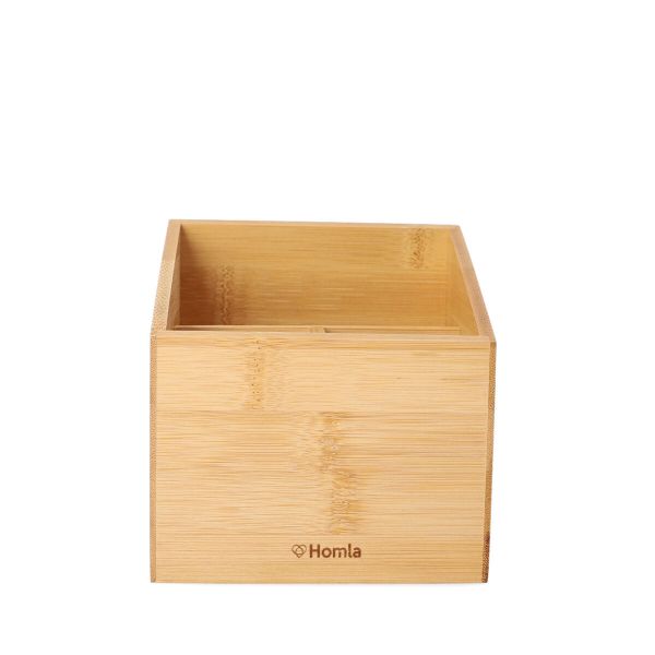 Organizer BAMBOU z przegródkami kwadratowy 13 cm