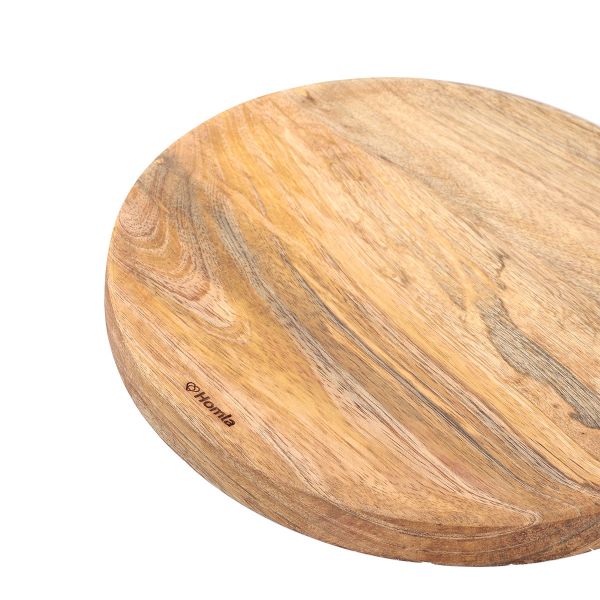 Patera SJAL MANGO drewniana na nóżce S 25x7 cm
