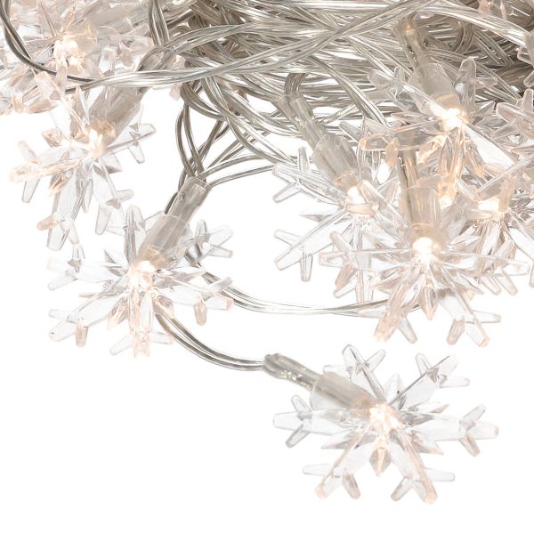Lampki ENSIS choinkowe kształcie płatków śniegu 40 LED, 6,1 m