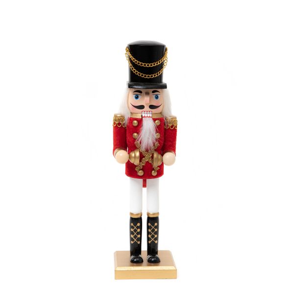 Figurka NUTCRACKER dziadek do orzechów z talerzami 30 cm