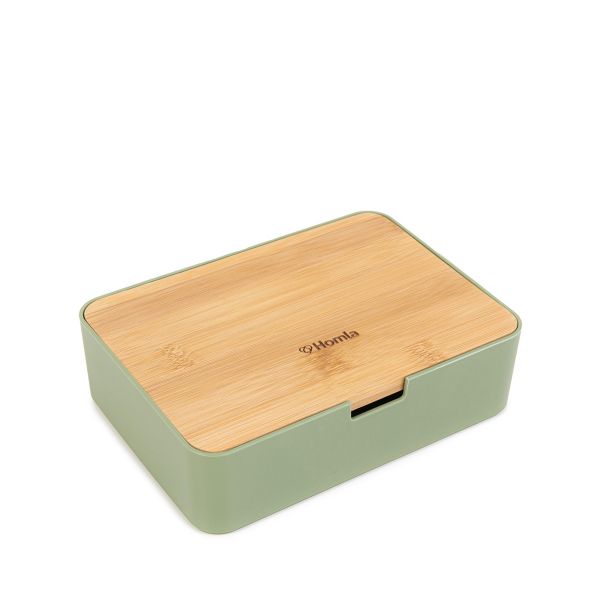 Organizer z lusterkiem KASEN pistacjowy/zielony 18x13x5cm