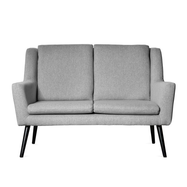 Sofa SOPHIE w tkaninie jasnoszara 130x75x93 cm