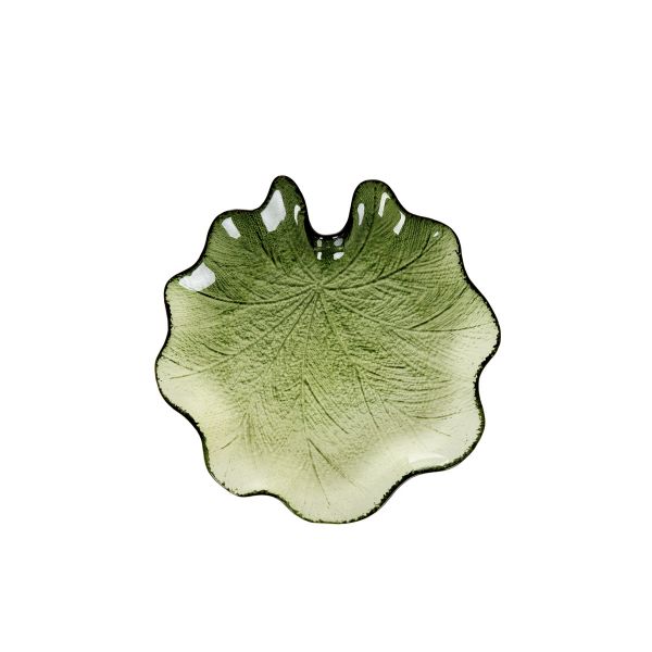 Taca dekoracyjna ASALI szklana zielona 18,5x2,5 cm