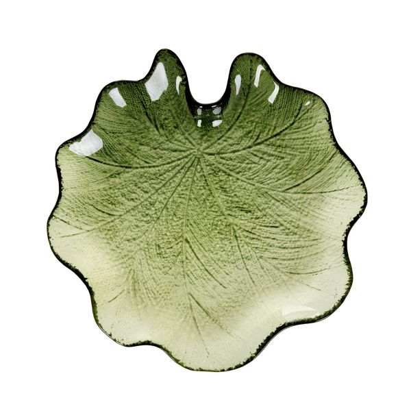 Taca dekoracyjna ASALI szklana zielona 27,5x3 cm