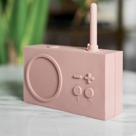 Głośnik TYKHO Bluetooth z funkcją radio FM różowy 3 W