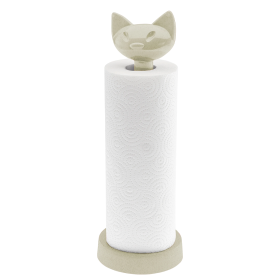 Stojak na ręcznik papierowy MIAOU z kotem beżowy 12,8x36,9 cm