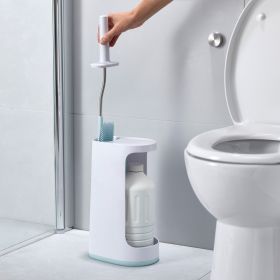 Szczotka toaletowa FLEX niebiesko-biała z przestrzenią na detergent 