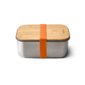Lunchbox ORANGE stalowy na kanapkę L 19x13,5x7,5 cm