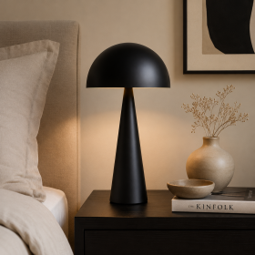 Lampka nocna MUSH czarna 30x50 cm