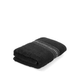 Ręcznik DUKE z paskami lureksowymi czarny 50x90 cm