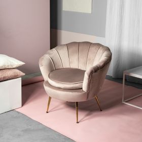 Fotel SHELLY welurowy różowy 82x74x76 cm