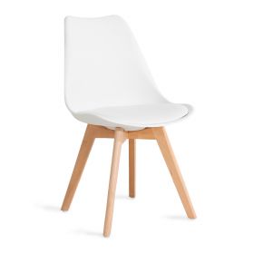 Krzesło FISCO plastikowe białe 49x41x84 cm