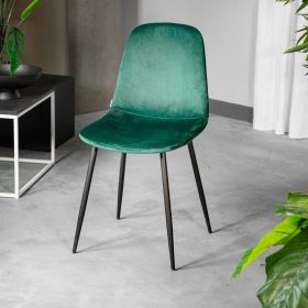 Krzesło SLANK welurowe zielone 44x52x85cm