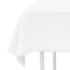 Obrus ANDER biały z koronką 130x180 cm