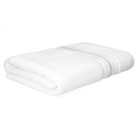 Ręcznik DUKE z paskami lureksowymi biały 50x90 cm