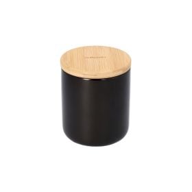Pojemnik STONE ceramiczny z bambusową pokrywką 10x12 cm