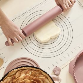 Wałek EASY BAKE do ciasta różowy 49x5 cm