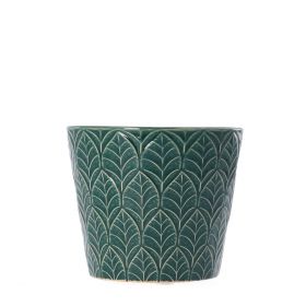 Osłonka SLANO ceramiczna zielona 11x11x9 cm