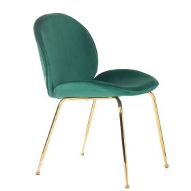 Krzesło SVELTE welurowe zielone 53x46x87cm