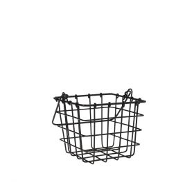 Koszyk DUNCAN kwadratowy z rączką czarny 12x12 cm