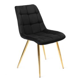 Krzesło CHIC welurowe czarne 44x57x88 cm