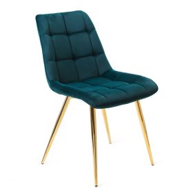 Krzesło CHIC welurowe niebieskie 44x57x88 cm