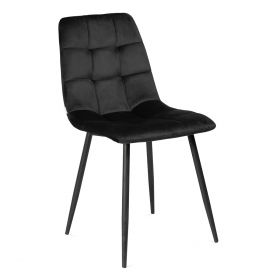 Krzesło GOYA welurowe czarne 44x54x88 cm