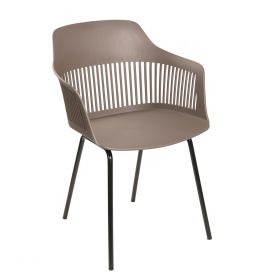 Krzesło FLER ażurowe taupe 57x59x80 cm