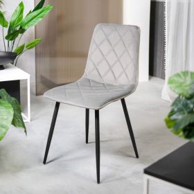 Krzesło WITUS w tkaninie szare 44x57x88 cm