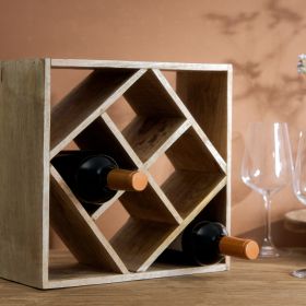 Stojak SJAL MANGO na wino drewniany 33x33 cm