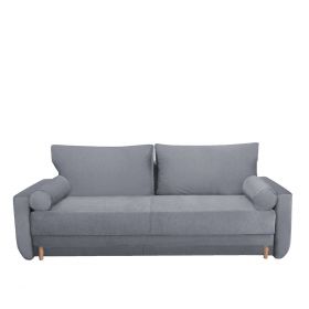Sofa BRUNI szara z funkcją spania i pojemnikiem na pościel 215x92x92 cm