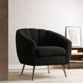 Fotel REIKA welurowy czarny 78x73x79 cm