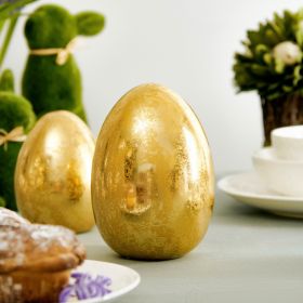 Figurka DESO jajko złote duże 18 cm