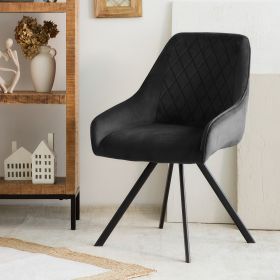 Krzesło LAURENT obrotowe welurowe szare 54x55x85 cm, SH: 50cm