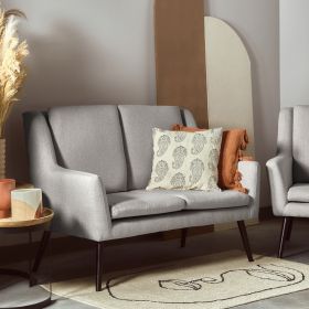 Sofa SOPHIE w tkaninie jasnoszara 130x75x93 cm