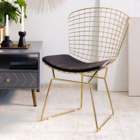 Krzesło INDUSTRIAL metalowy złoty 58x54x80 cm