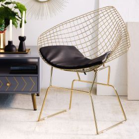 Krzesło INDUSTRIAL metalowy złoty 83x64x82 cm