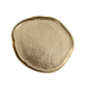 Taca dekoracyjna GIRONA metalowa złota 24x21x1,5