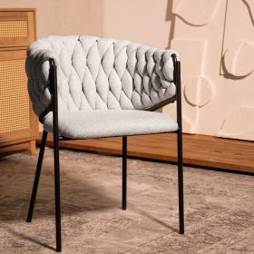 Krzesło MERLE w tkaninie szare 57x59x78 cm