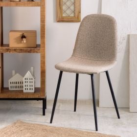 Krzesło SLANK w tkaninie beżowe 44x52x85cm