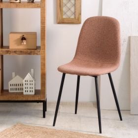 Krzesło SLANK w tkaninie ceglaste 44x52x85cm