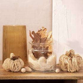 Susz dekoracyjny ROQUE z dyniami z włokna kokosowego 20x22 cm