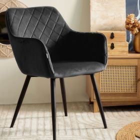 Krzesło SHELTON welurowe szare 56x60x84cm